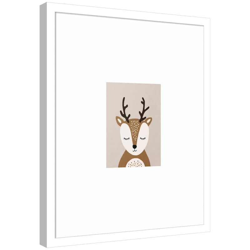 Kate and Laurel Deer by July Art Prints Framed Wall Art Print