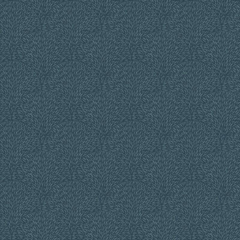 Galerie Wallcoverings TexStyle Collection Geometric Hedgehog Non-woven Metallic Wallpaper Roll - 33 feet x 21 inches - Navy