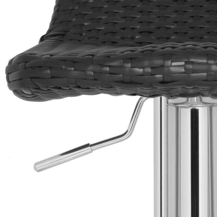 SAFAVIEH Debby Black Adjustable 24-32.5-inch Swivel Bar Stool - 0 - 15Wx17Dx26H