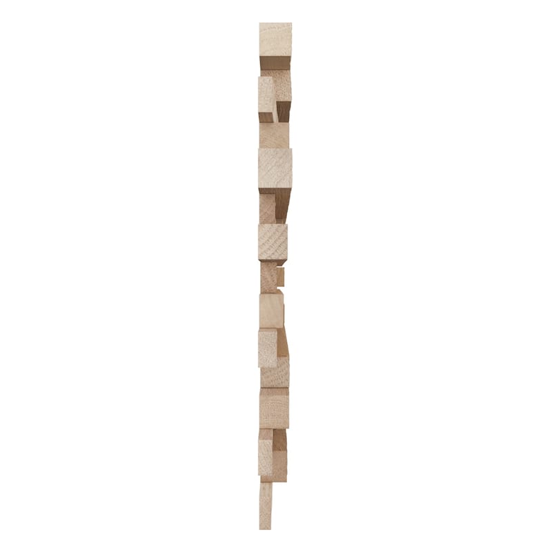23 3/4"W x 11 7/8"H x 1/2"P Stacked Wood Mosaic Wall Tile, Oak - 23 3/4"W x 11 7/8"H x 1/2"P