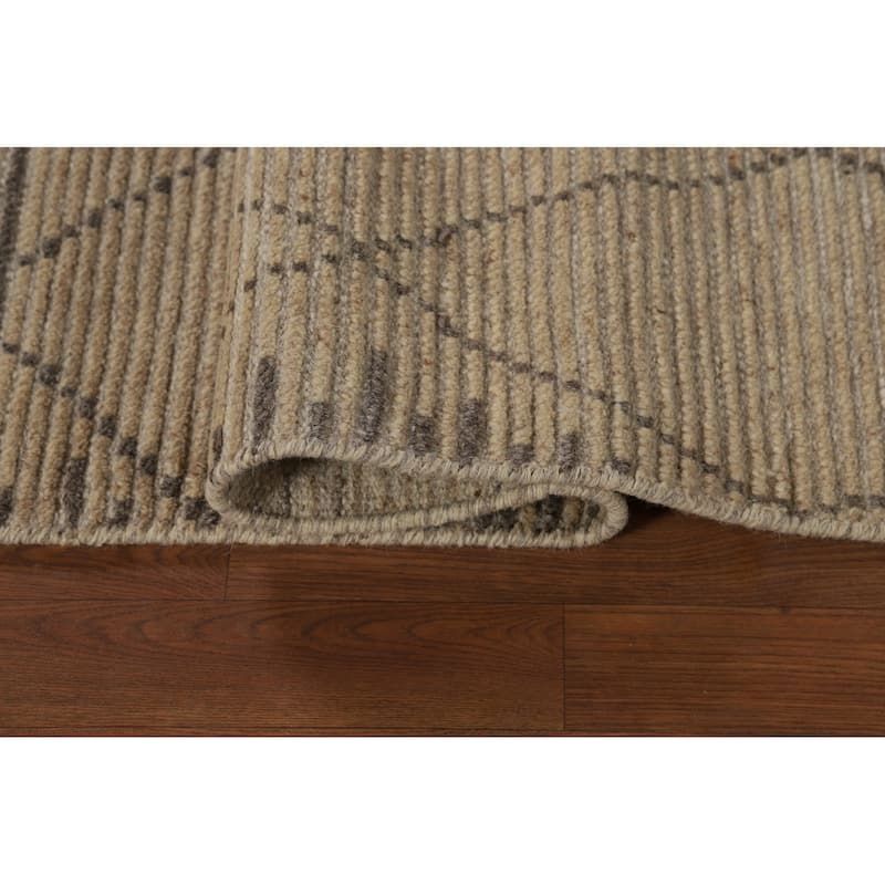 Trellis Moroccan Oriental Area Rug Hand-Knotted Wool Carpet - 5'6" x 8'7"