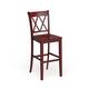 Eleanor X Back Bar Height Chairs (Set of 2) by iNSPIRE Q Classic - Antique Berry Red