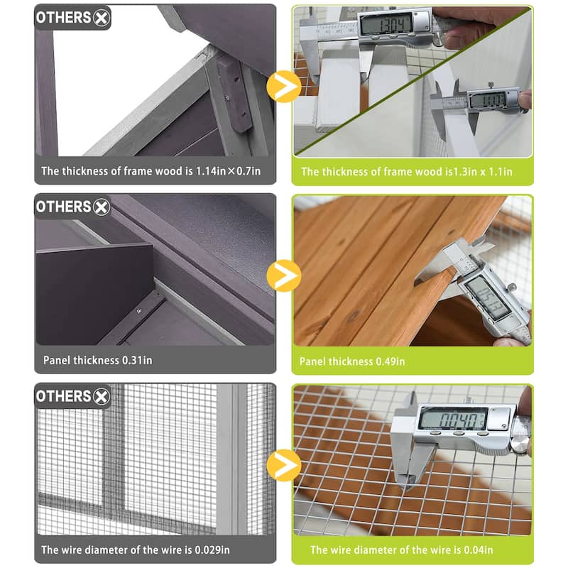 Large outdoor chicken coop chicken coop,duck coop with nest box, bird cage, rabbit cage,waterproof PVC board (gradient 80°)