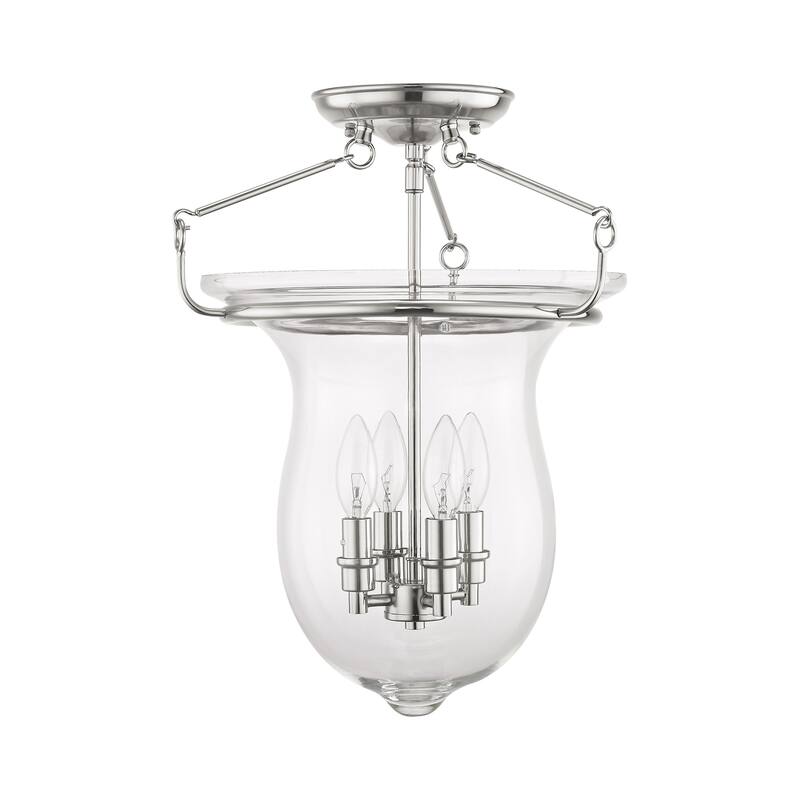 Livex Lighting Canterbury 4 Light Semi Flush Ceiling Fixture