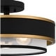 preview thumbnail 4 of 5, Quoizel Semi-Flush Mount 3-Light Semi-Flush Mount in Earth Black