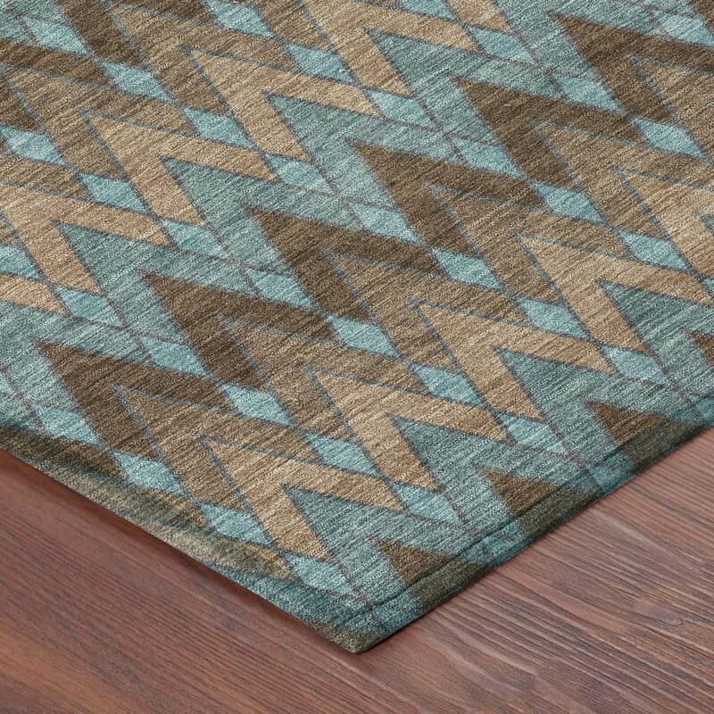 Machine Washable Indoor/ Outdoor Modern Baxter Chantille Rug