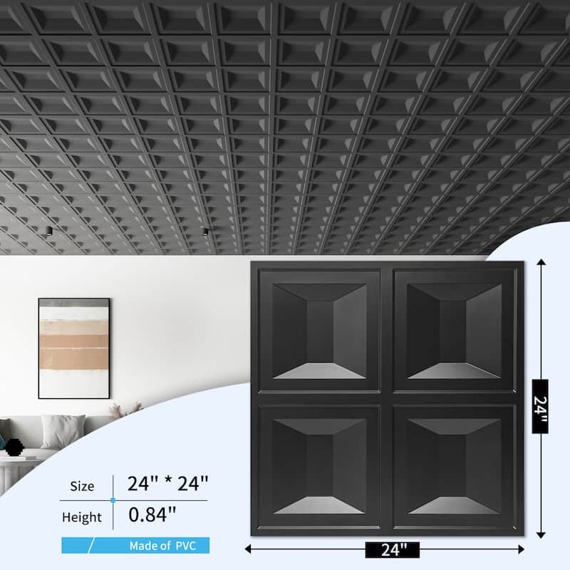 Art3d Drop Ceiling Tiles,PVC Panels,2X2ft