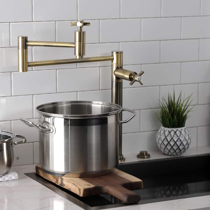 Millennium Two-Handle 1-Hole Deck Mount Pot Filler Faucet