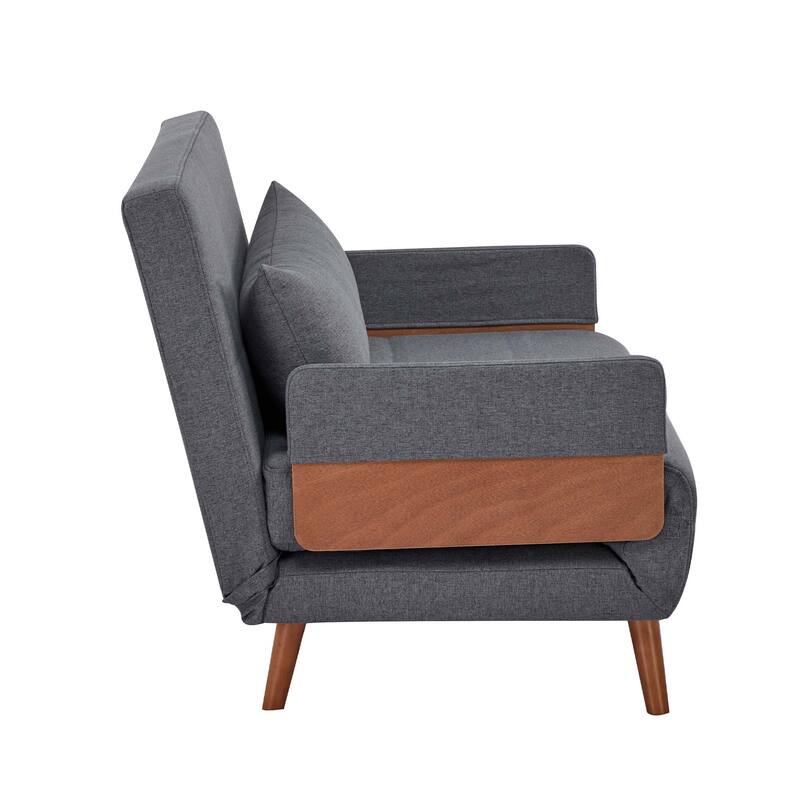 TRIO Extra Wide 3-in-1 Loveseat Folding Sofa Bed - Converts to Bed in 10s, 3-Position Adjustable Backrest
