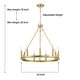 preview thumbnail 11 of 25, Acroma 9 - Light Modern Farmhouse Wagon Wheel Chandelier-UL - N/A