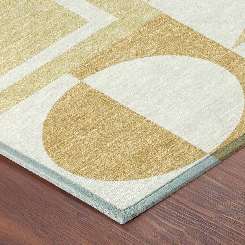 Machine Washable Indoor/ Outdoor Modern Crowley Chantille Rug