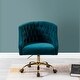 preview thumbnail 43 of 115, Lydia Swivel Height Adjustable Task Chair with Gold Base TEAL