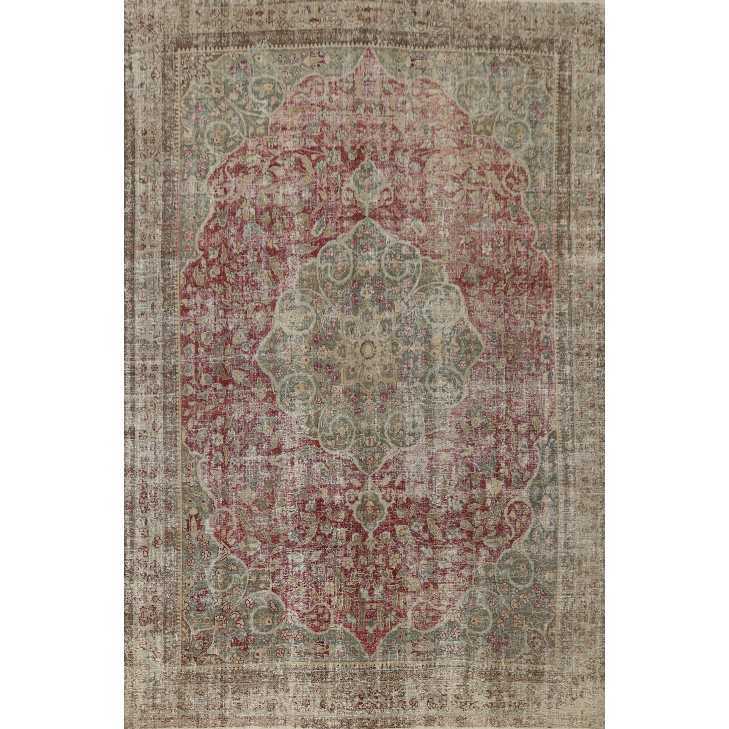 Hand Knotted Oriental 100% Wool Carpet Traditional Floral Red Tabriz Area Rug - 11' 10'' X 8' 8''