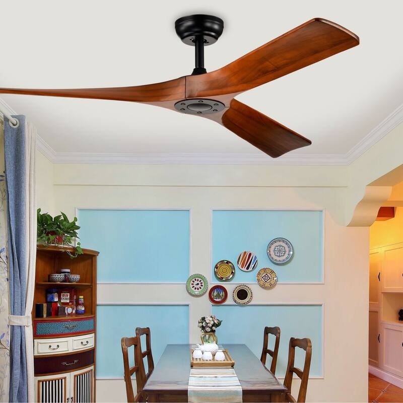 Oaks Aura 52-inch Modern Farmhouse Ceiling Fan Without Light, 6-Speed Reversible Ceiling Fans With Remote Control