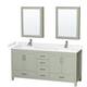 Option Light Green, White Cultured Marble Top,Nickel Trim