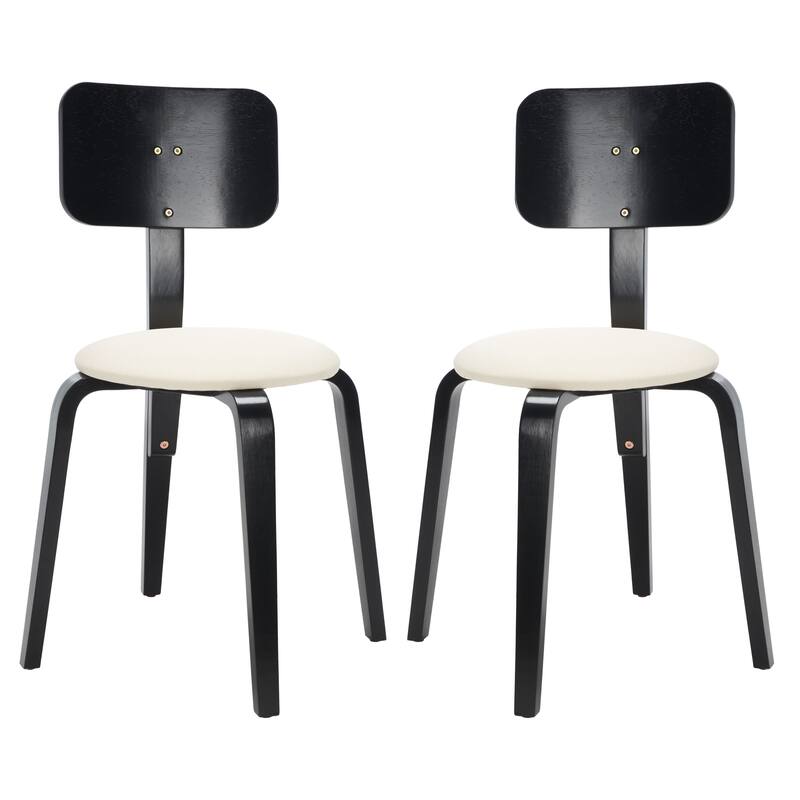 SAFAVIEH Alwine Upholstered Stackable Dining Chair (Set of 2) - 23Wx23Dx33H