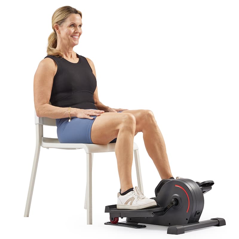 Sunny Health & Fitness Smart Electric Motorized Under Desk Elliptical (Dark Grey) - SF-E3959SMARTG
