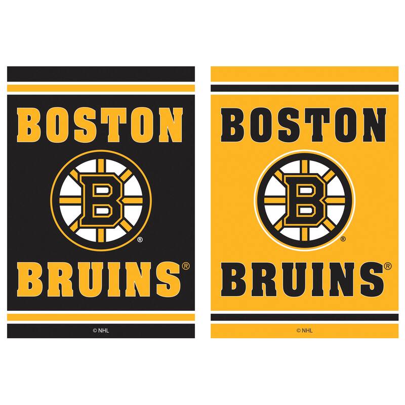 Embossed Suede Flag, Garden Size, Boston Bruins
