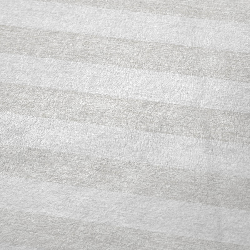 Premium Machine Washable Modern Stripes Sherpa Throw Blanket