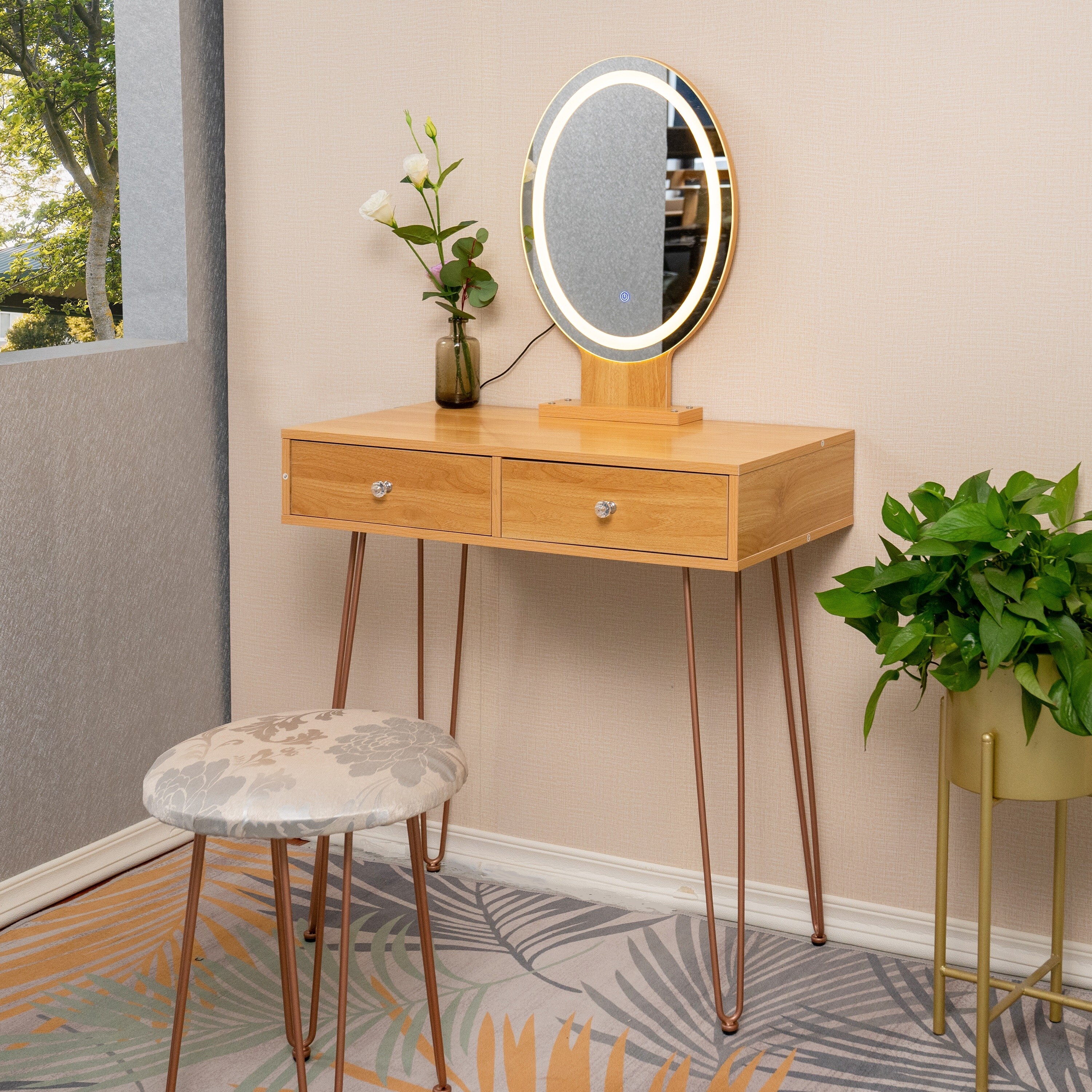 Scandi dressing hotsell table stool