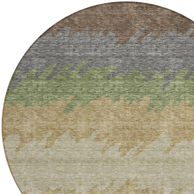 HomeRoots Striped Transitional Rectangle Outdoor Rug