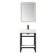 preview thumbnail 13 of 12, Miseno MV702524 Funes 24" Free Standing Single Basin Vanity Set with Matte Black / White - Anthracite Finish