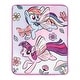 preview thumbnail 2 of 3, Hasbro My Little Pony Floral Flight Silk Touch Sherpa Throw Blanket