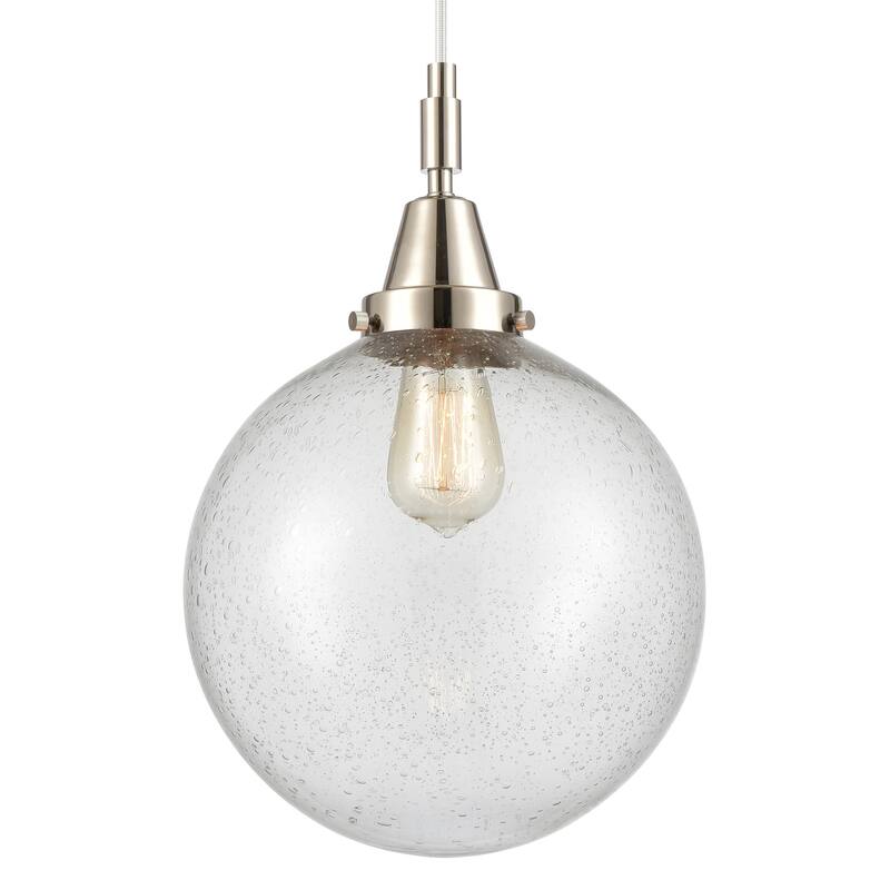 Innovations Lighting 447-1P-G204-10 Beacon 10" Wide Mini Pendant with - Polished Nickel