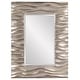 preview thumbnail 2 of 5, Allan Andrews Warm Silver Deep Textured Wave Rectangular Framed Wall Mirror