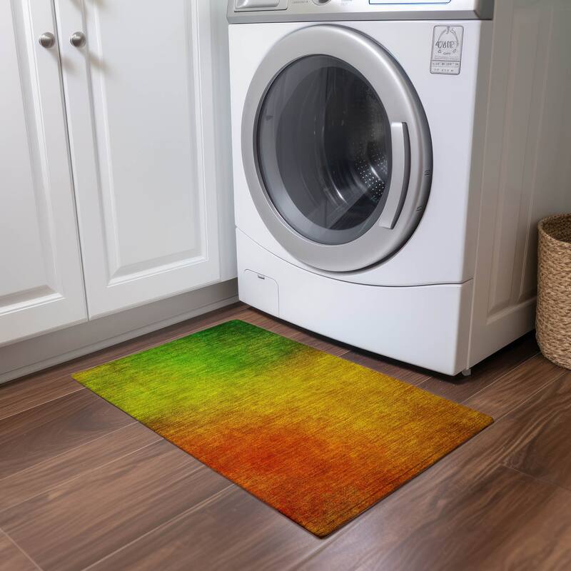 Machine Washable Indoor/ Outdoor Chantille Modern Ombre Rug - Terracotta - 1'8" x 2'6"