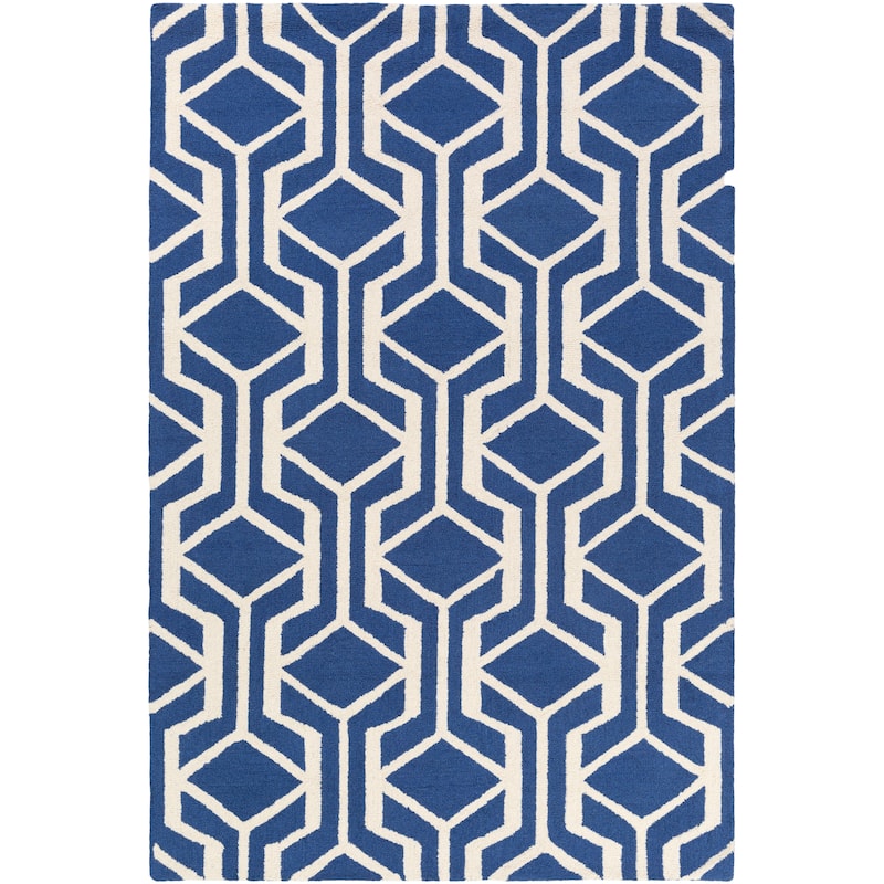 Pass Hand-Tufted Retro Geometric Wool Rug (7'6 x 9'6)