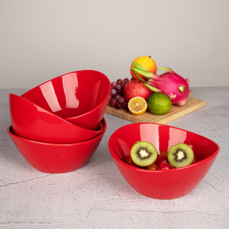 42 Ounce Porcelain Bowls Set of 4 Pack Premium White Ceramic Bowls for Cereal, Soup, Salad, Pasta
