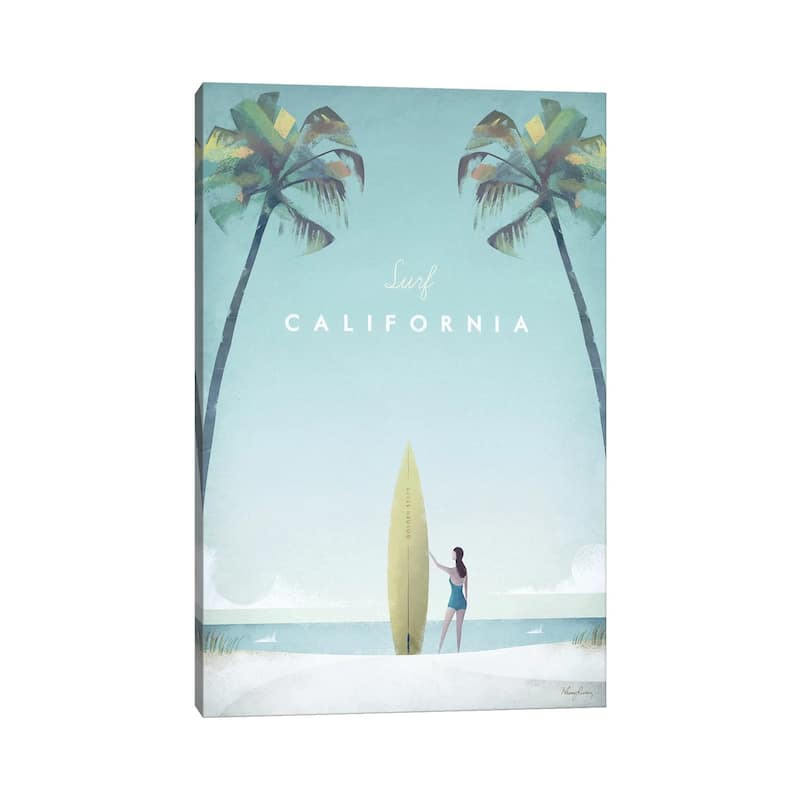 iCanvas "Surf California" by Henry Rivers Canvas Print