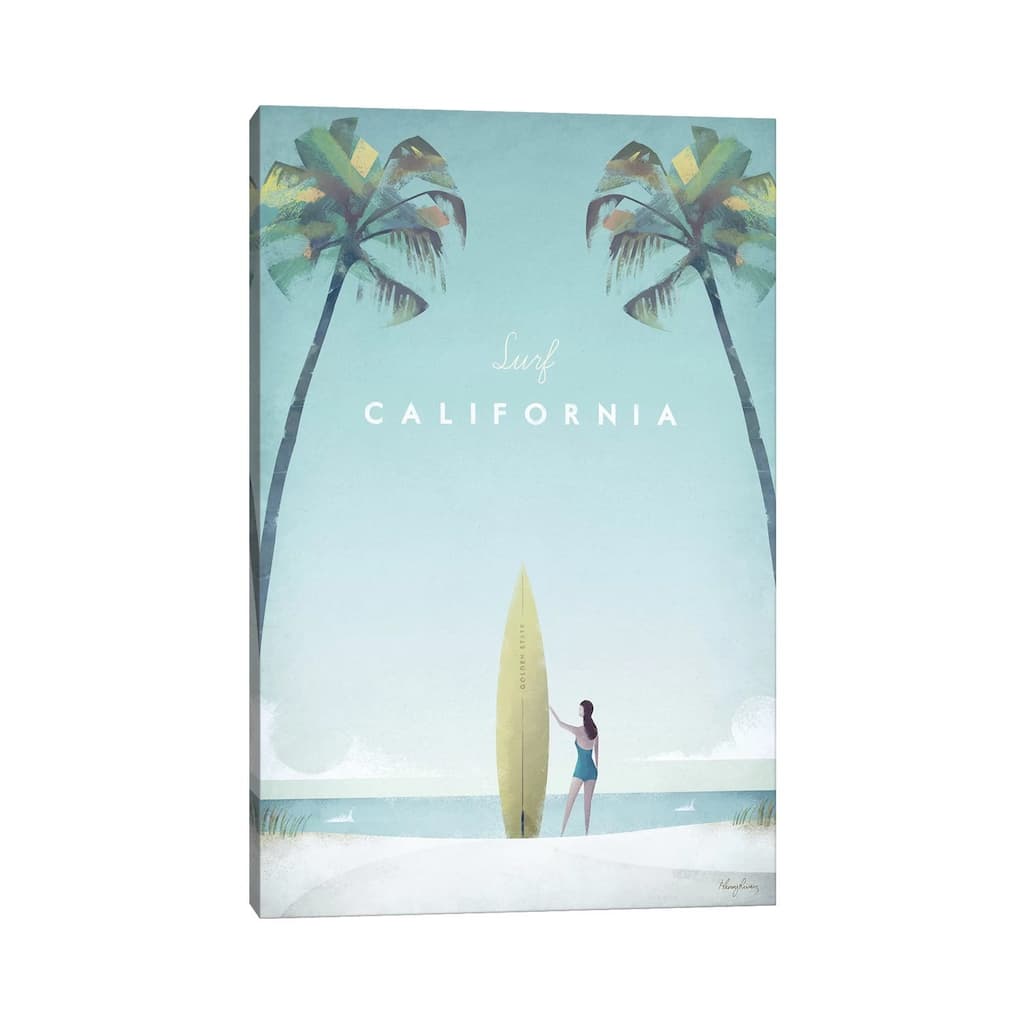 iCanvas "Surf California" by Henry Rivers Canvas Print
