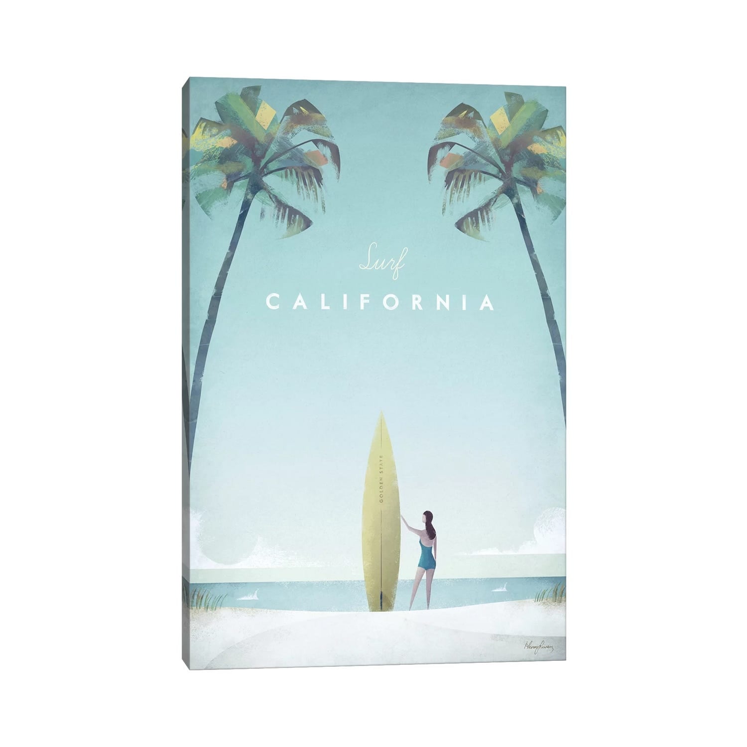 iCanvas "Surf California" by Henry Rivers Canvas Print