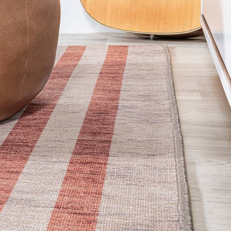 JONATHAN Y Linja Medallion Textured Weave Machine Washable Area Rug