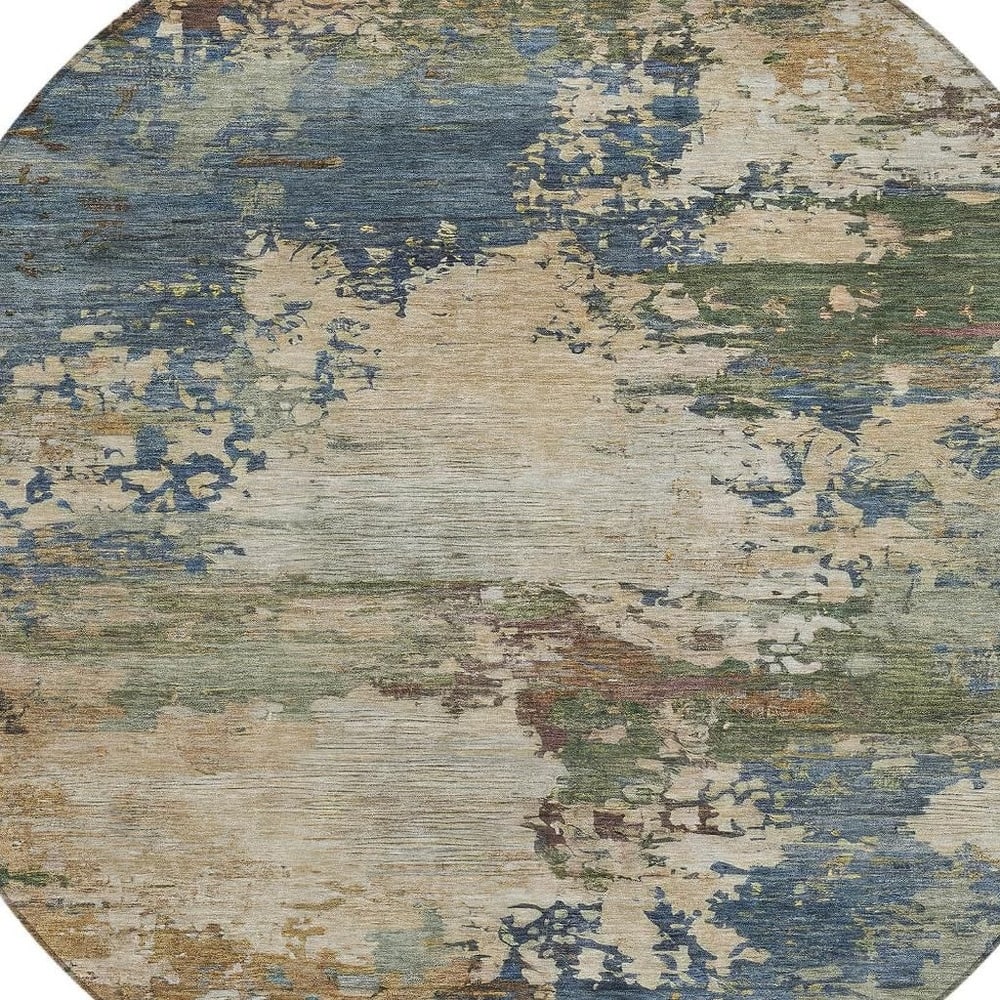 HomeRoots Abstract Transitional Rectangle Outdoor Rug