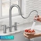 preview thumbnail 25 of 86, KRAUS Oletto Bridge Kitchen Faucet with 2-Function Pull-Down Sprayhead