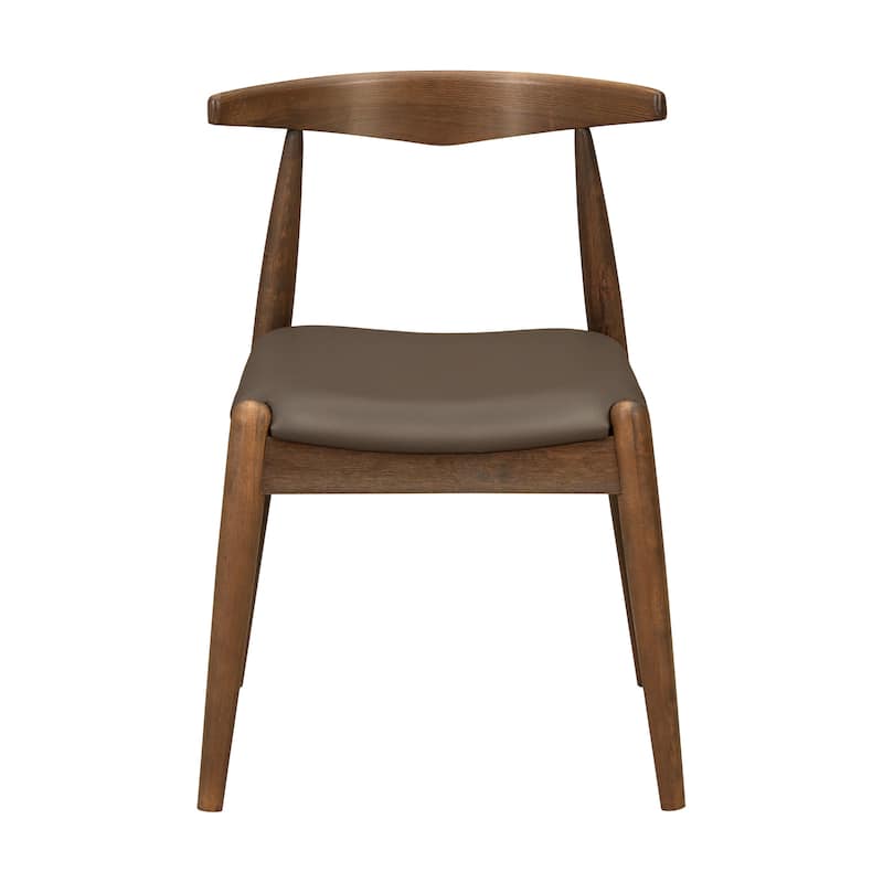 Christopher Knight Home - Walden Vintage Solid Wood Upholstered Dining Chair Set of 2 with Ergonomic Backrest