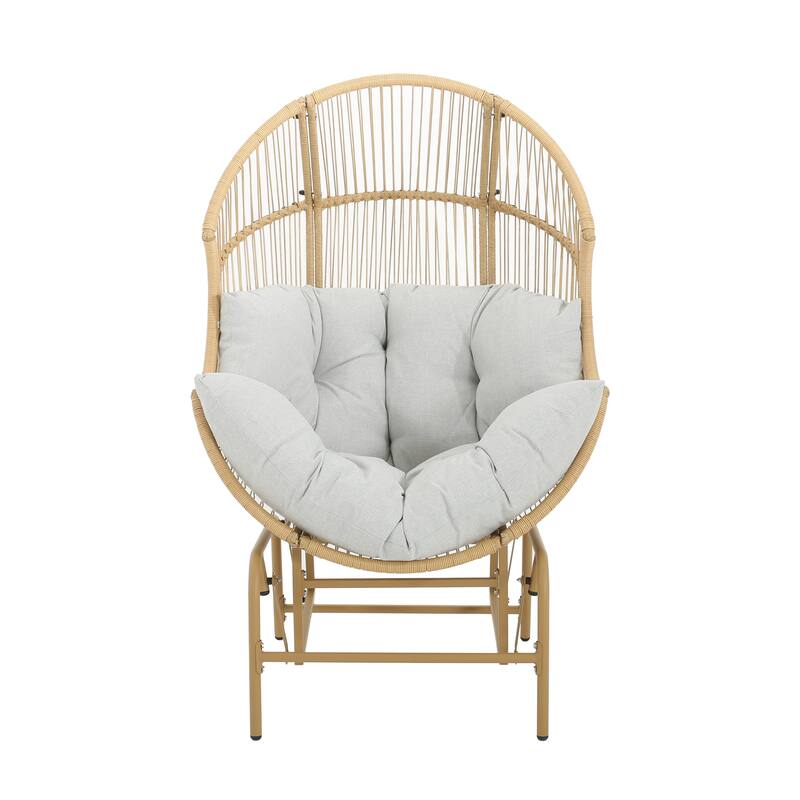 Paolos Outdoor Modern Wicker Gliding Chair by Christopher Knight Home
