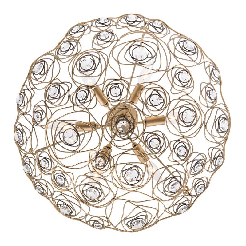 Varaluz Ethereal Rose Inverted Pendant Light - Havana Gold Ombre