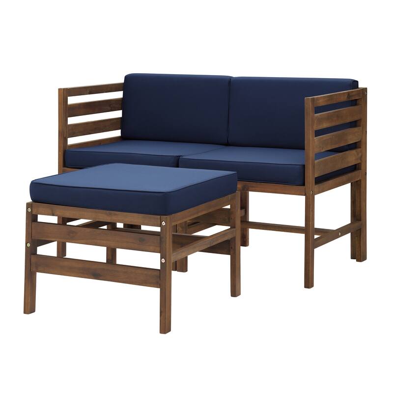 Middlebrook Designs Acacia 3-Piece Chairs with Ottoman