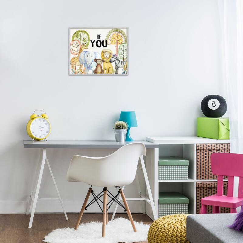 Stupell Be You Jungle Animals Framed Giclee Art Design By Kim Allen