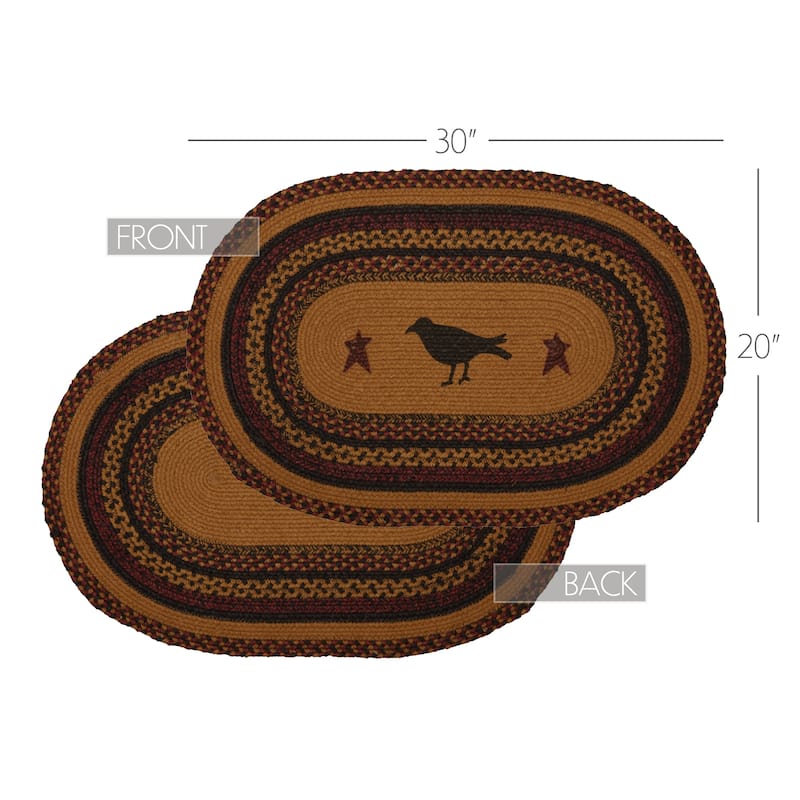 Heritage Farms Crow Jute Rug Oval w/ Pad 20x30 - 20" x 30"