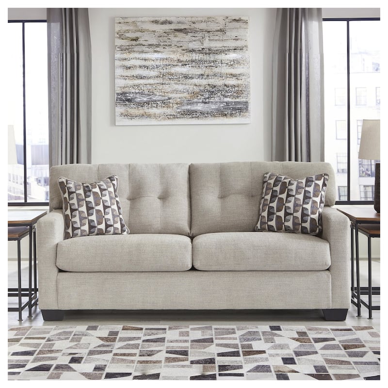 Signature Design by Ashley Mahoney Beige Full Sofa Sleeper - 75"W x 38"D x 37"H - 75"W x 38"D x 37"H - Beige