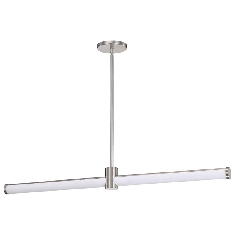Bowman 36 Inch LED Island Pendant Brushed Nickel Acrylic Lens - Brushed Nickel - Brushed Nickel