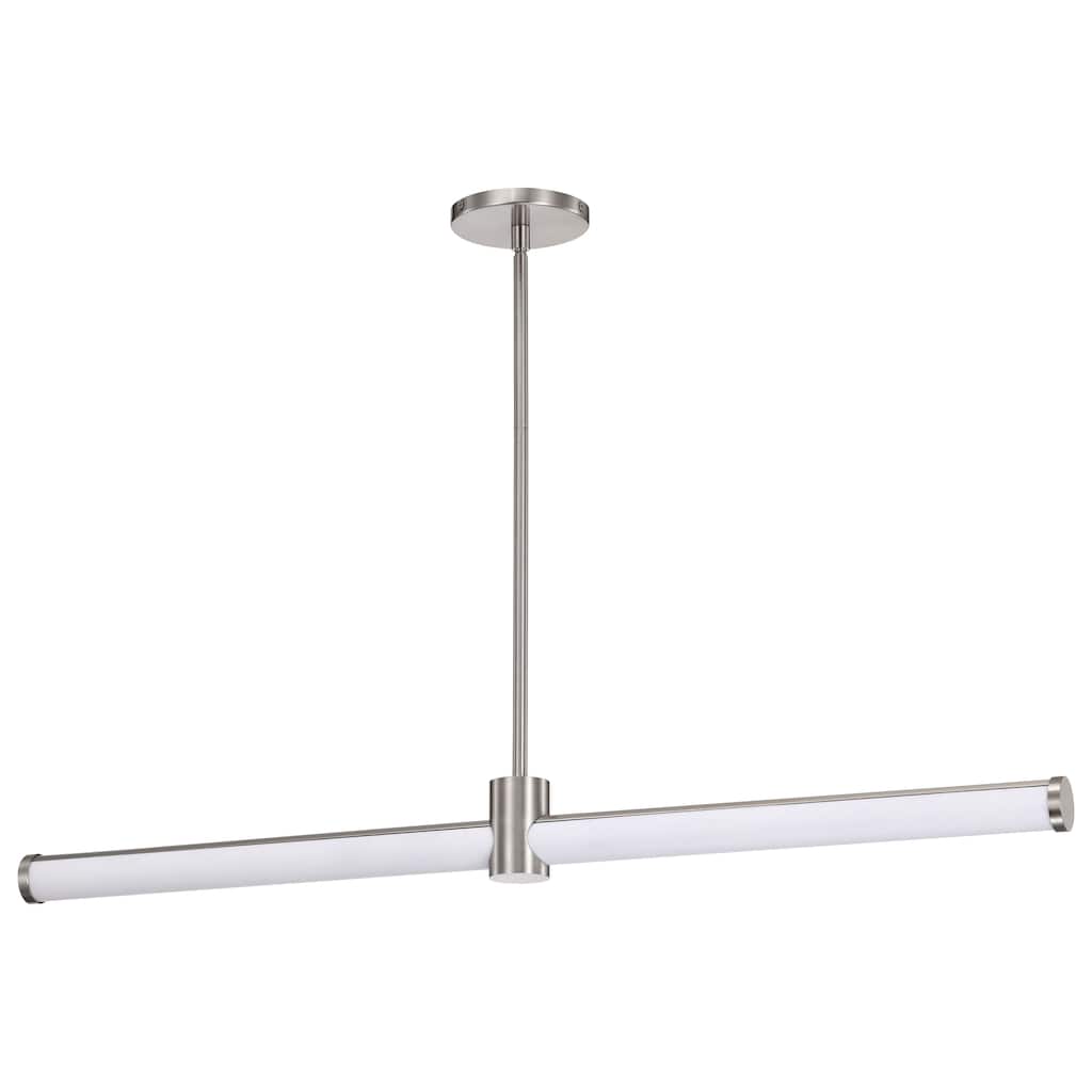 Bowman 36 Inch LED Island Pendant Brushed Nickel Acrylic Lens - Brushed Nickel