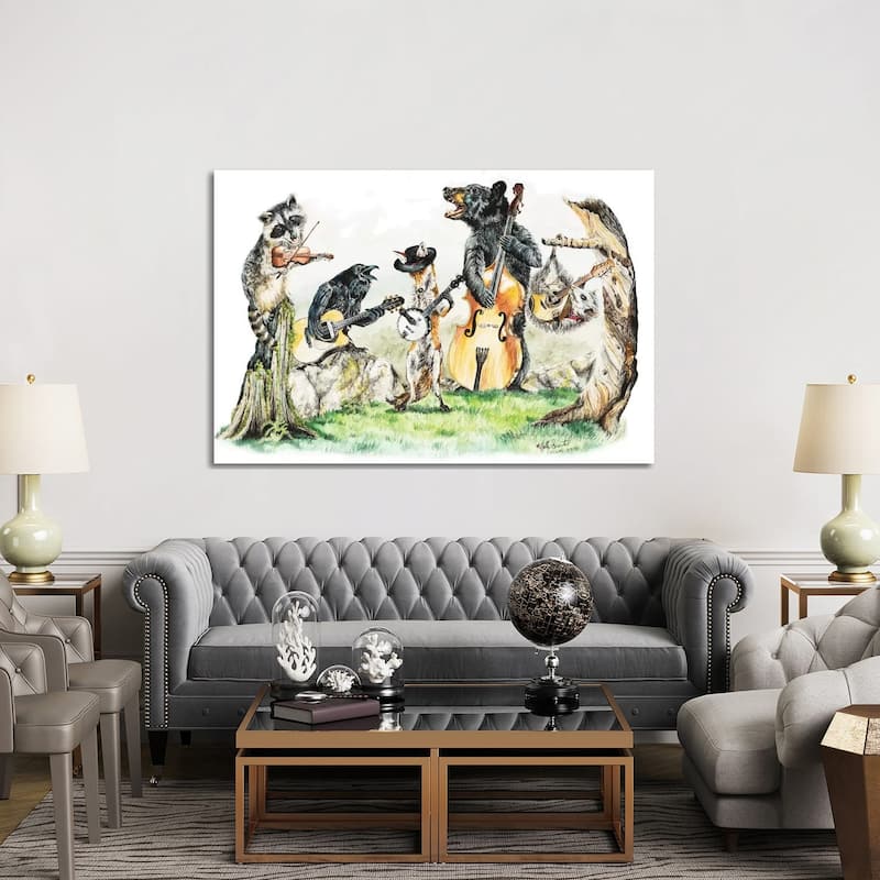 iCanvas "Bluegrass Gang" by Holly Simental Canvas Print
