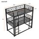 preview thumbnail 12 of 14, Metal Triple Bunk Bed with Ladders and Guardrails for Space-Saving