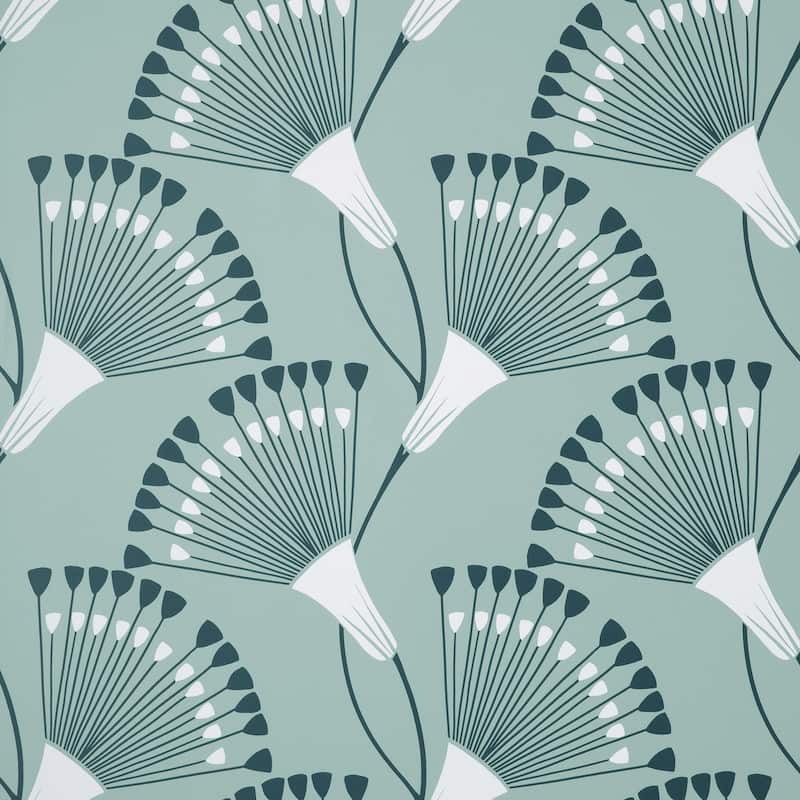 Fine Decor Wilder Light Blue Fanning Flower Wallpaper